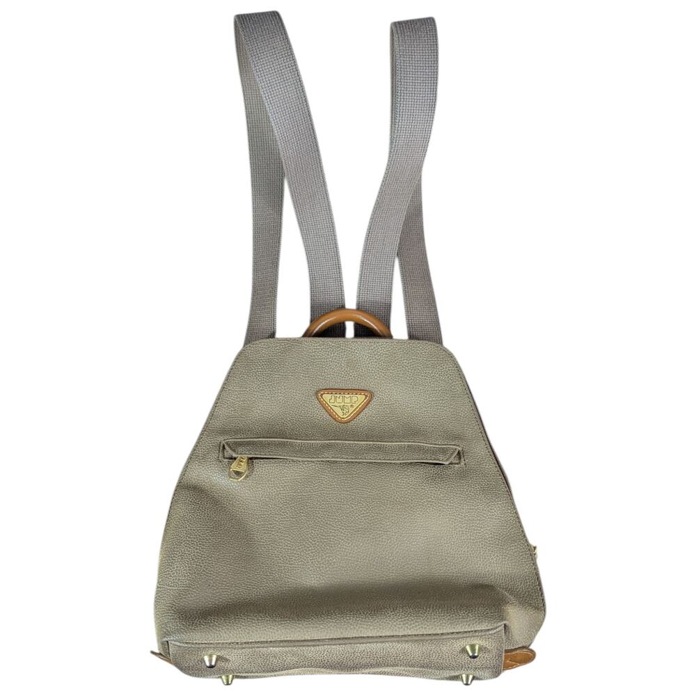 Jump For Boyt Olive Green Brown Backpack Purse Pebbled Case Travel Bag